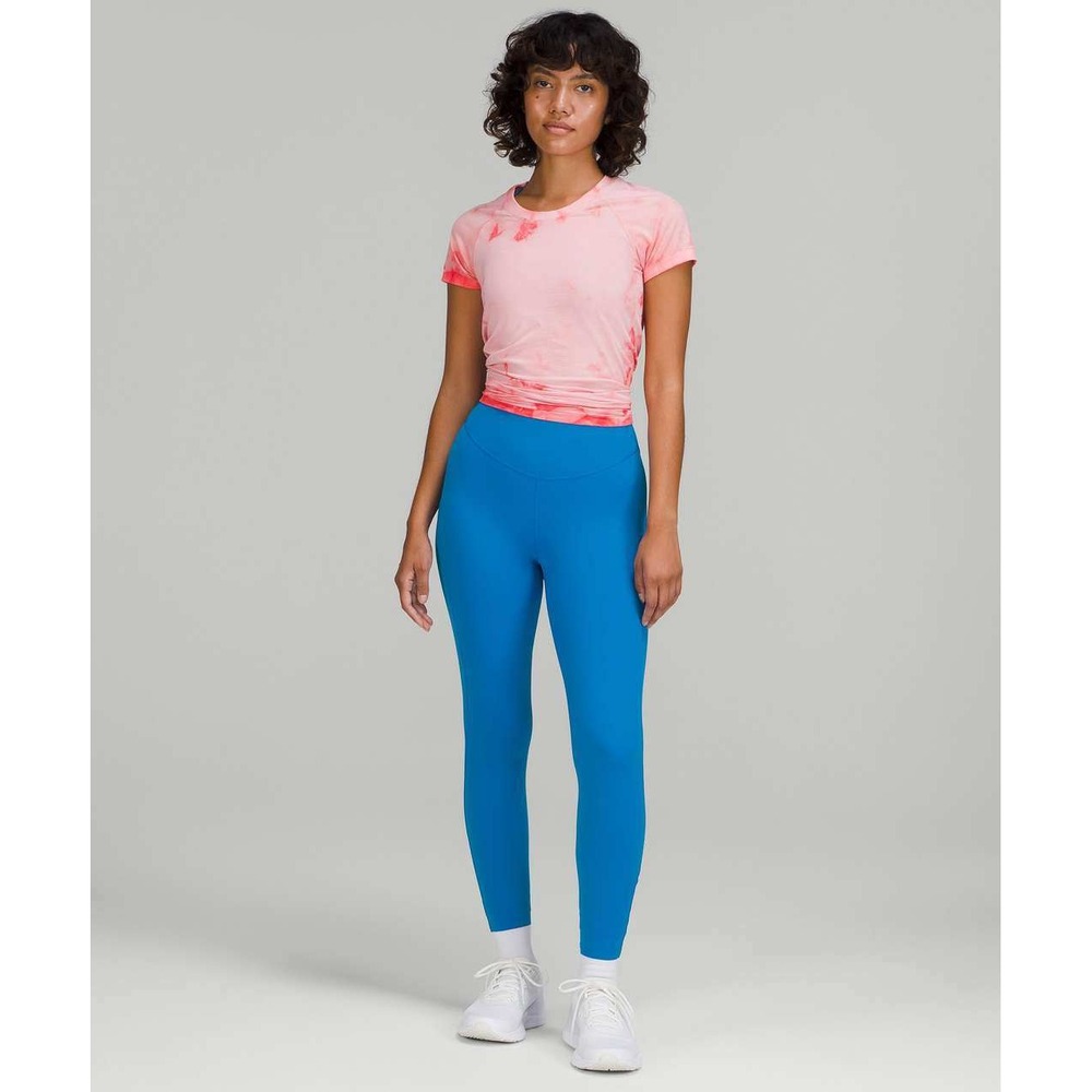 Lululemon Base Pace High-Rise Tight 25 Electric Turquoise Blue Leggings Size 6